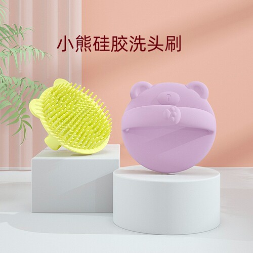 Baby Octopus Silicone Hair Brush Cute Cartoon Scrubbing Gadget Baby Massage Brush Silicone Bath Shower Brush