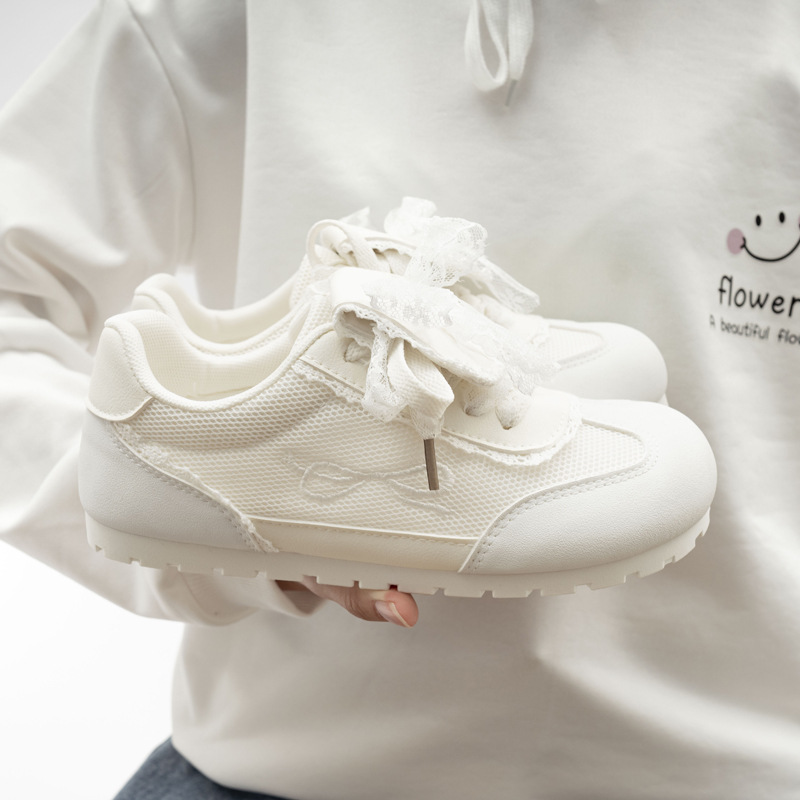 蓓尔德训鞋女款2025秋季新款学生百搭网面透气薄底时尚休闲鞋3527