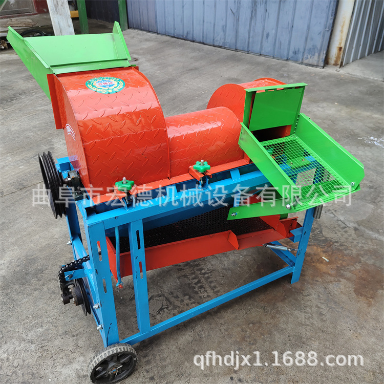 电动小麦谷子高粱打粒机 农用谷物脱粒机 汽油动力水稻打谷机