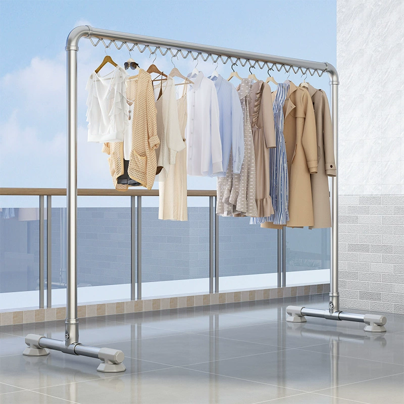 Сушилка для стальной трубы водопроводная труба простой вешалка для белья балкон дома от пола до пола спальня на открытом воздухе вешалка для одежды одеяла