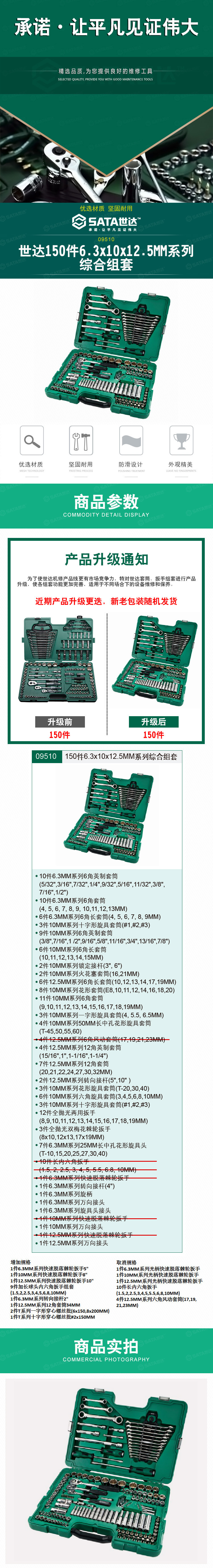 Shida 09510 Set of Hardware Tools 150-Piece Set of Auto Repair Tools Comprehensive Combination Sleeve Electrician Hand Tools