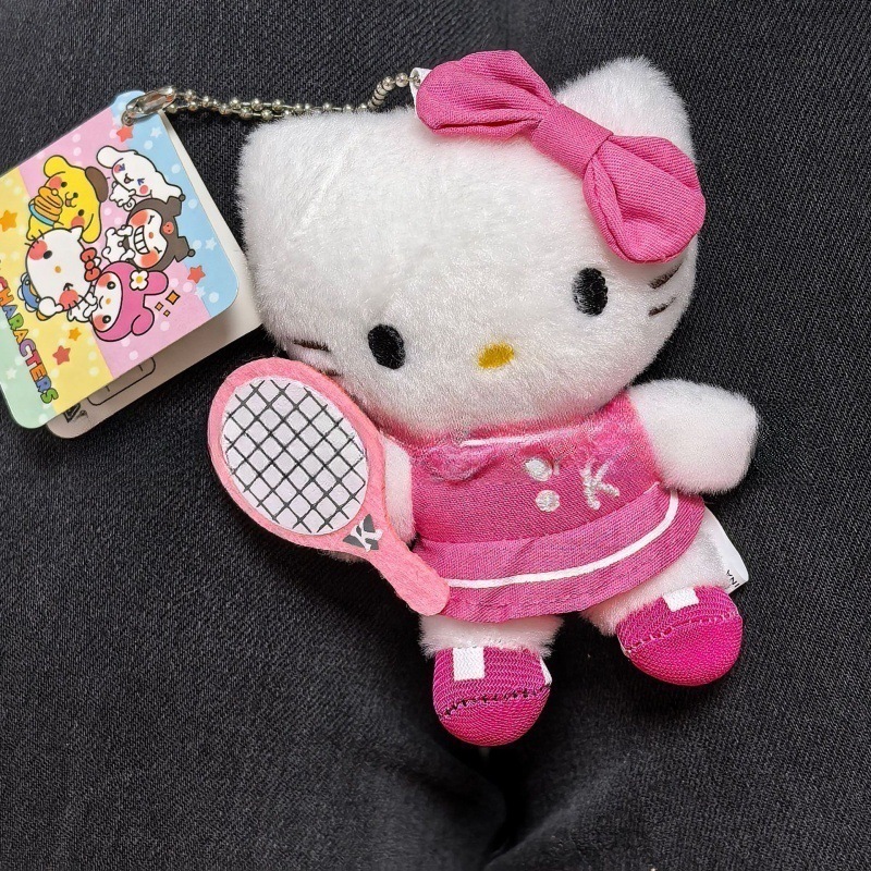 黑色草帽kitty帽宝宝挂件爱心扣公仔玩偶可爱赫本风挂饰钥匙扣|undefined