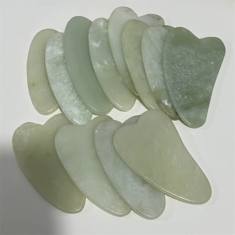 Скребковая доска из натурального нефрита, скребковая доска в форме рога, массажер для лица, скребковая доска из нефрита Xiu, треугольная доска