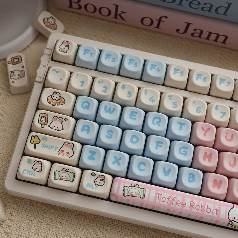 Клавиши Tossen Bunny Key Caps милый мультяшный, MOA, очень маленькие, горячая сублимация Ningzhi Hi75 98 99104 F87RK