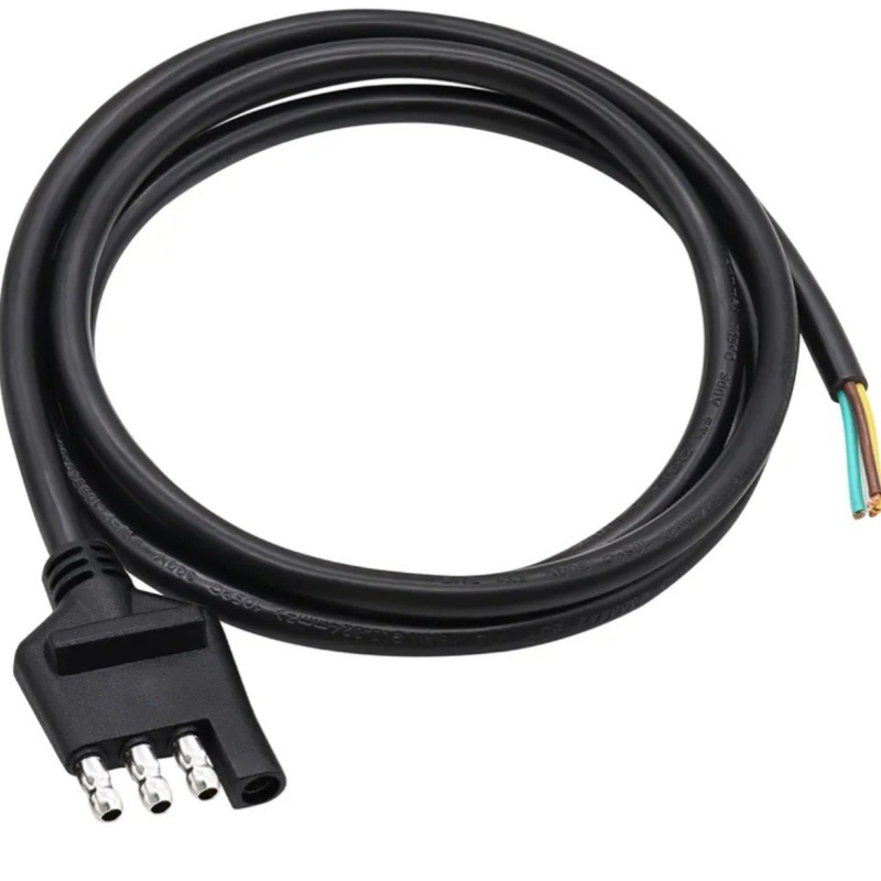 厂家直供4芯拖车线公母插头 4PIN房车拖车线4*18AWG 4针SAE插头