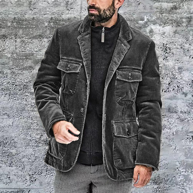 Top da uomo giacca invernale 2024 nuovo cappotto moda casual tinta unita_voghion.com