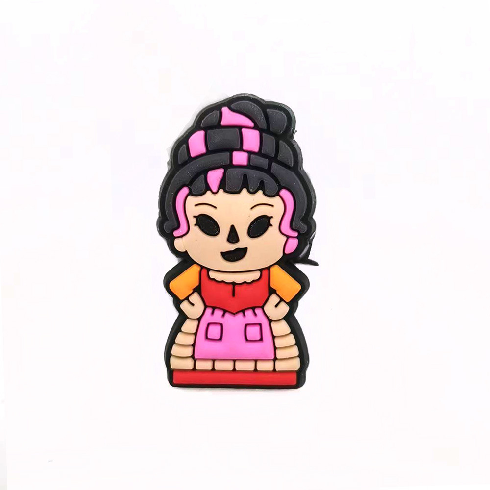 Bruja serie zapatos flor zapato hebilla PVC goma suave dibujos animados hebilla decorativa agujero zapatos pulsera con zapatos de jardín Accesorios