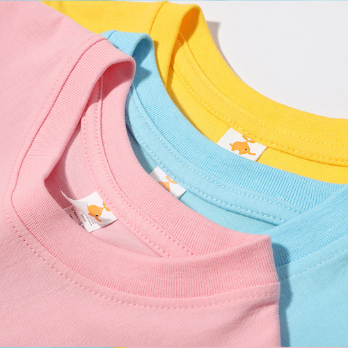 Pure cotton 180g children's t-shirt kindergarten pure white round neck short-sleeved class uniform wholesale custom printed logo