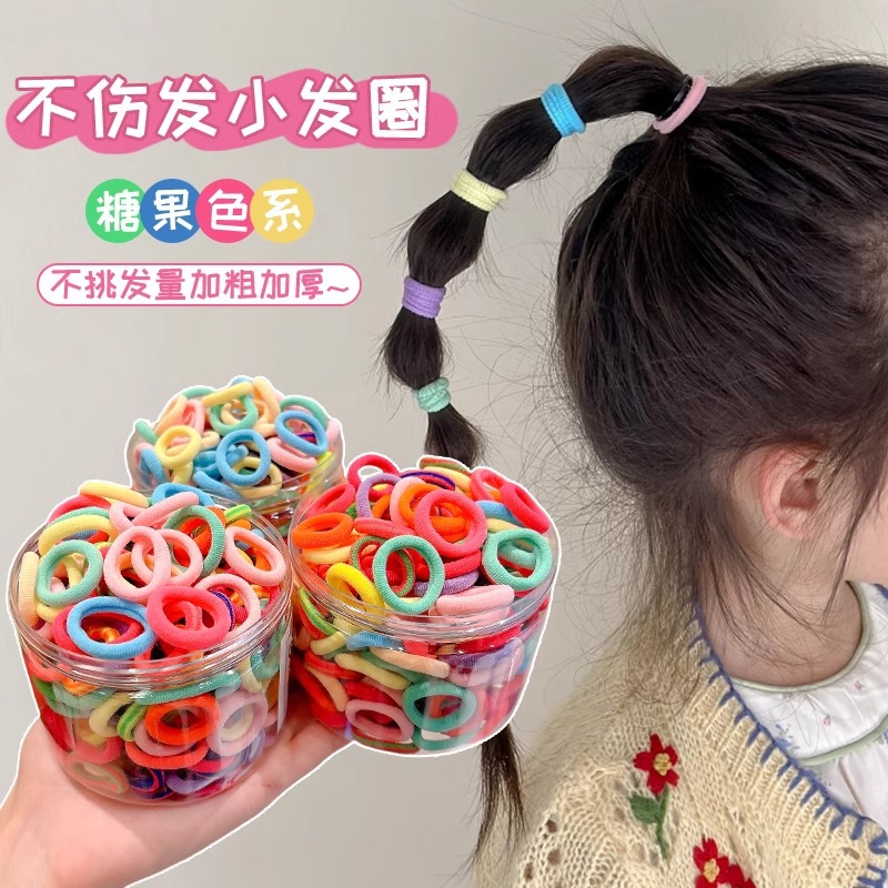Cola de caballo para niños, lazo para el cabello para el pulgar, banda de goma alta elástica y duradera, el bebé no daña el cabello, cuerda para el cabello, menos cabello, cuerda para el cabello, accesorios para el cabello