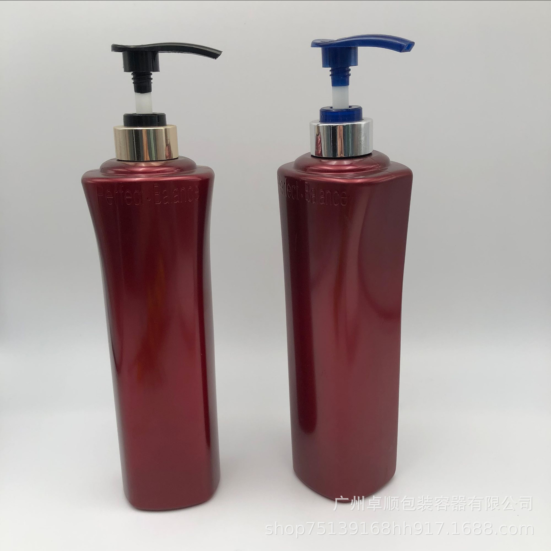 卓顺厂家批发750ML洗发水沐浴露护发素化妆品包装按压PET塑料瓶