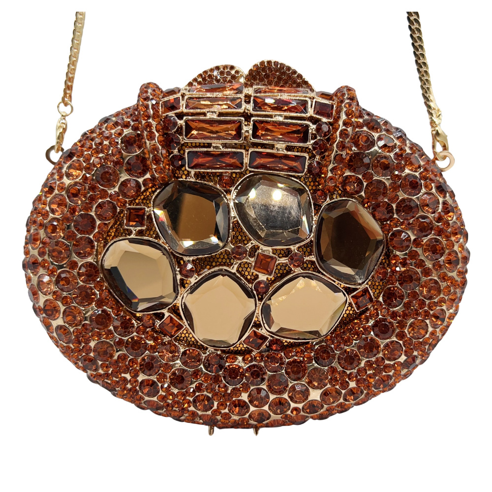 Piedra fábrica de bolsas de noche metal hueco diamantes bolsas de banquete diamantes bolsas de mano de mujer