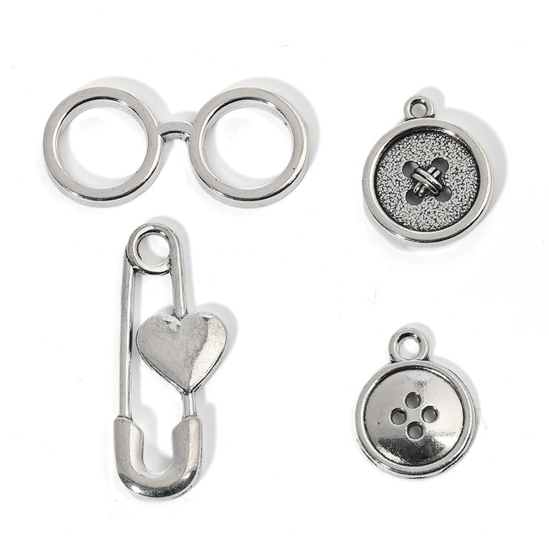Wholesale Alloy Daily necessities Series Pendant Buttons Glasses Pin Charm DIY jewelry with A800438