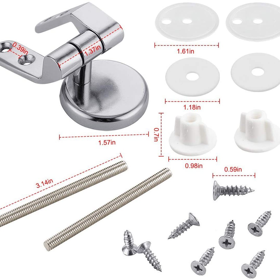 Accesorios de tapa de inodoro engrosada resina madera maciza tapa de inodoro titular de la bisagra de metal con tornillos