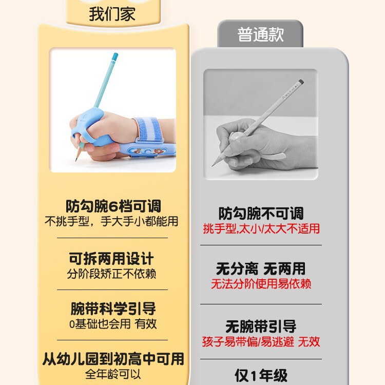 猫の王子の腕の矯正器の小学生の腕の練習の字のペンの子供の伸縮できる腕の矯正器|undefined