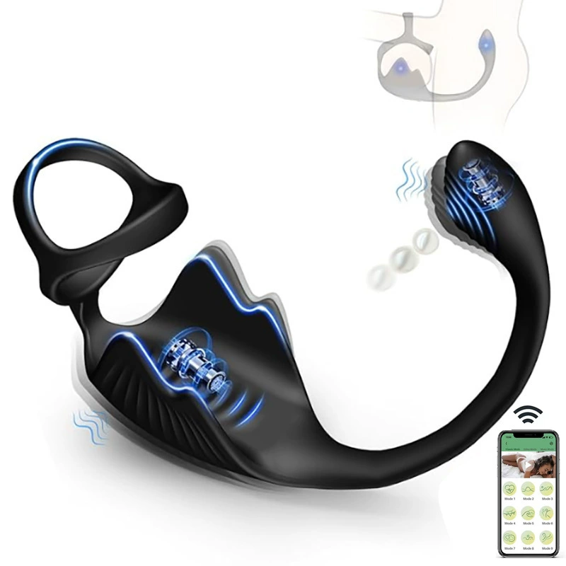 Вибратор Devilfish Vibration Lock Fine Ring — двойной двигатель, 10 режимов, беспроводной пульт, магнитная зарядка