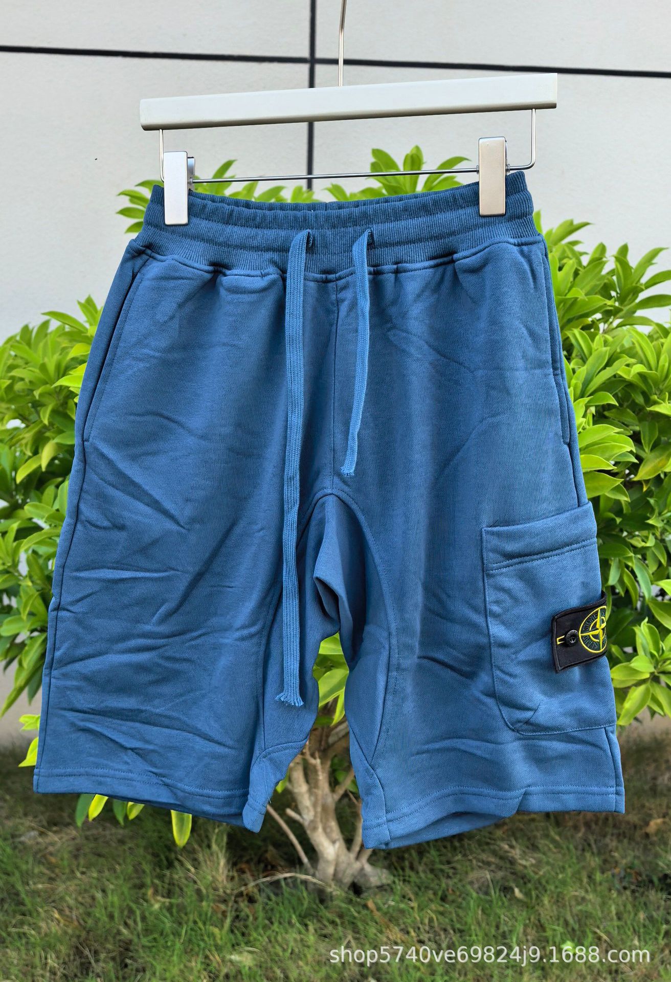 Stone Island Cargo Shorts Compass Patch Sweat Blue