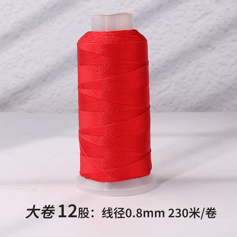 China nudo especial de cuerda roja hecha a mano DIY cuerda roja cadena cuerda trenzada anillo pulsera collar cuerda roja línea 5