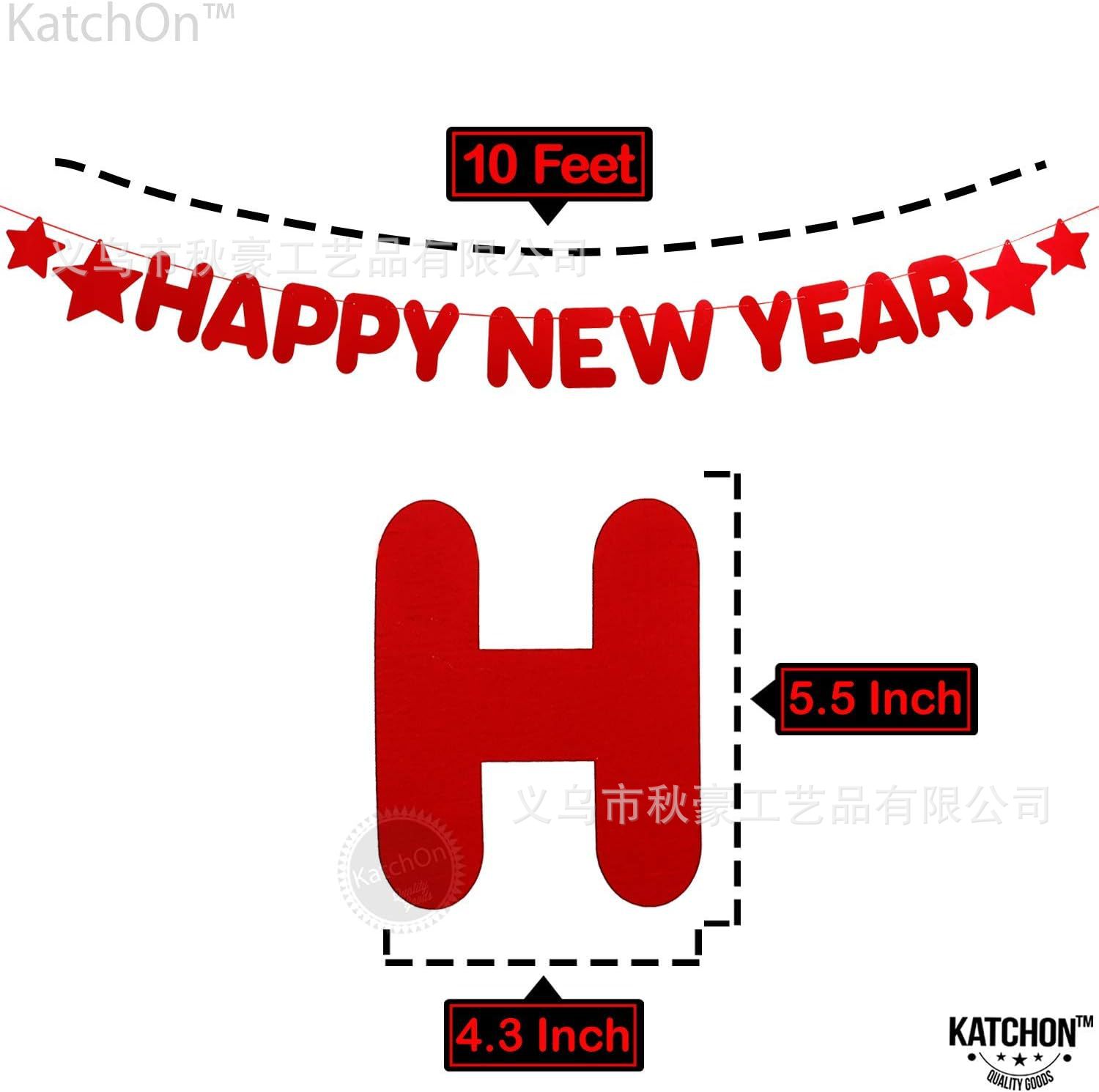 Decoración de flores de Año Nuevo de 2025 Año Nuevo colgante creativo de flores de dibujo inglés