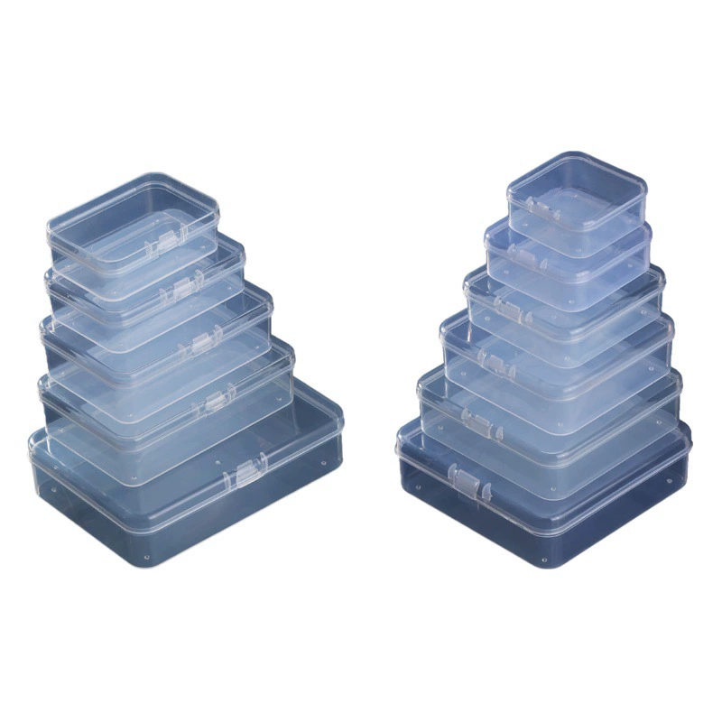 Прямоугольная пластиковая коробка из полипропилена квадратная коробка для хранения Прозрачная Коробка для хранения деталей коробка для упаковки мелкого продукта оптом