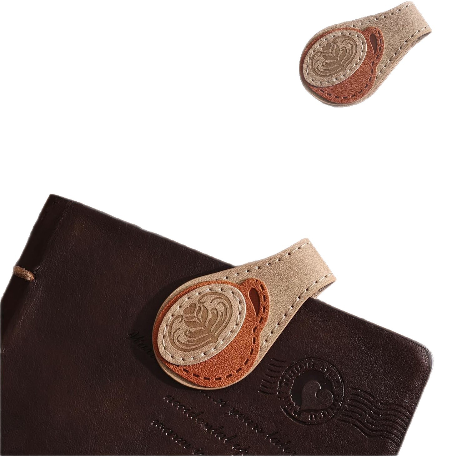 Cross-border nuevo retro grabado magnetismo marcadores personales regalos de libro marcadores de cuero magnéticos de doble cara