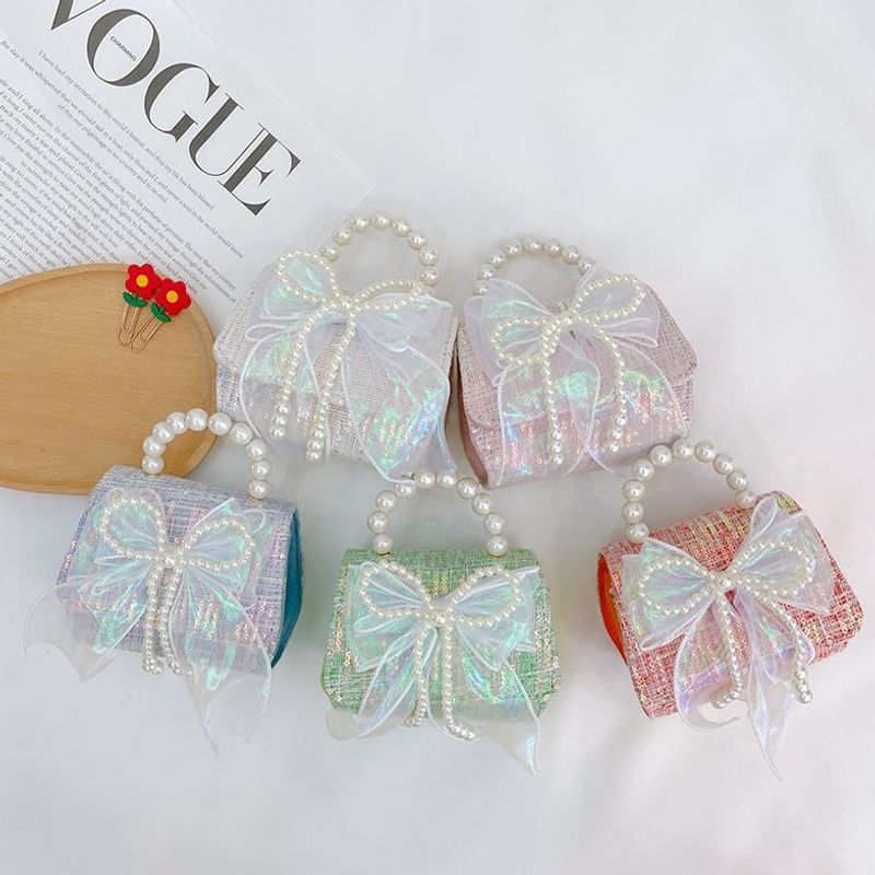 Children's Bag Spring Fashion Princess Girl's Shoulder Crossbody Bag Stylish Cute Little Girl's Bag Pearl Handbag