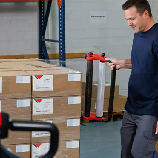 手持式缠绕机拉膜器打包机手动裹膜预拉伸薄膜半自动缠绕膜包装机