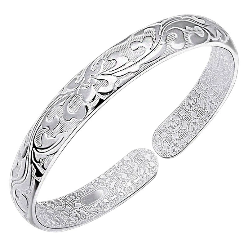 Популярный в TikTok браслет для женщин с индивидуальным дизайном, серебряное покрытие, цветочный узор, ювелирное украшение, подарок, оптовая продажа от производителя.
