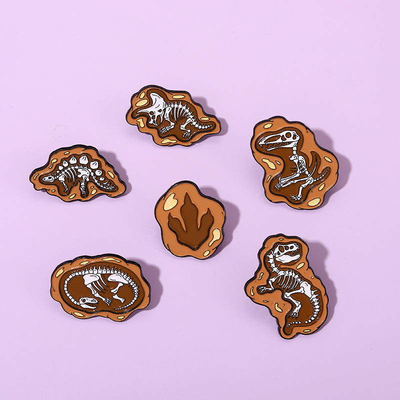 Halloween Festival Retro Pin Dinosaur Skull Alloy Stoving Varnish Unisex Brooches