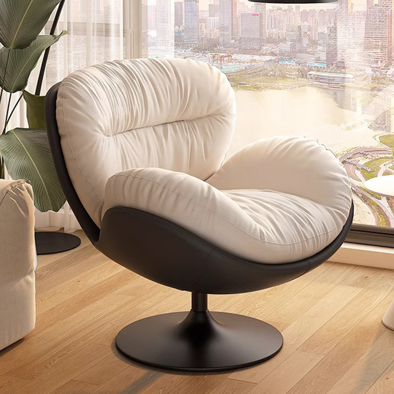 Modern Light Luxury Single Simple Sofa Swivel Chair, Eggshell-Shaped Living Room Balcony Home Leisure Chair, Lazy Sofa Chair Modern Light Luxury Single Simple Sofa Swivel Chair, Eggshell-Shaped Living Room Balcony Home Leisure Chair, Lazy Sofa Chair