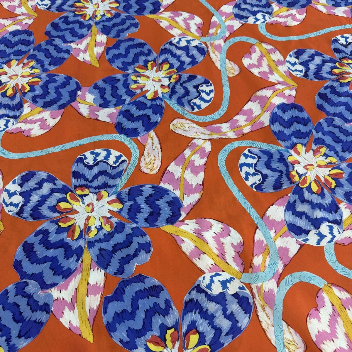 Хлопок 100-слой плотности поплин Liberty pattern Leading Lady (красная нижняя Xinjiang длинноволокнистый хлопок)