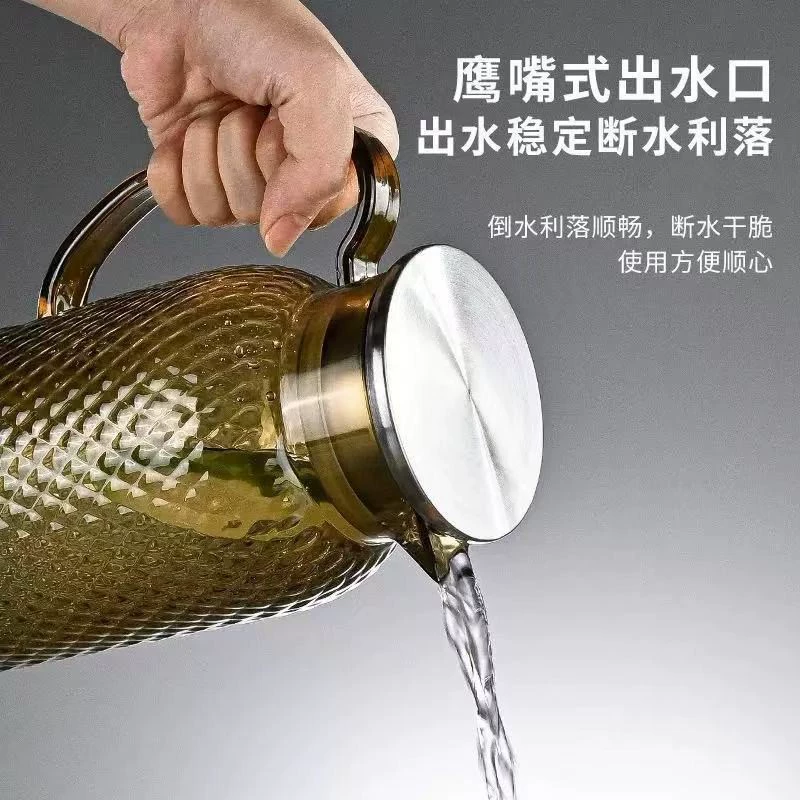 Acrylic teapot for home use, capacious flavored tea, PC-plastic, wholesale