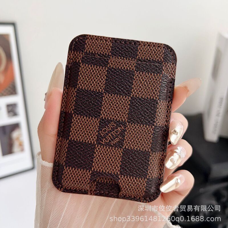 超强磁吸欧美卡包小众ins经典压花小巧收纳包老花潮牌新款时尚女|undefined