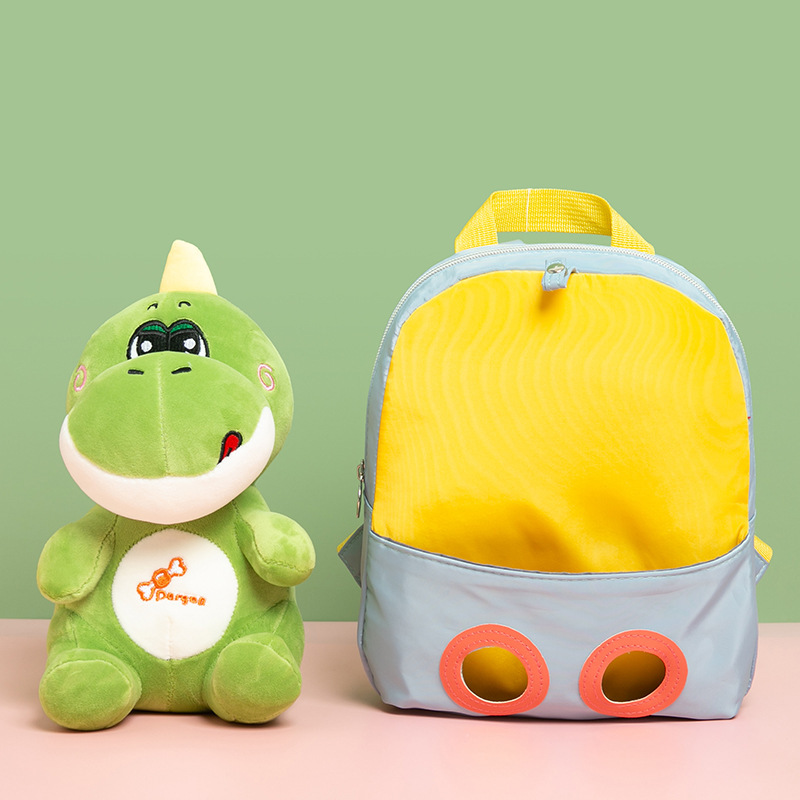 2023 nueva muñeca de dibujos animados desmontable kindergarten mochila de dibujos animados dinosaurio felpa niños bebé mochila