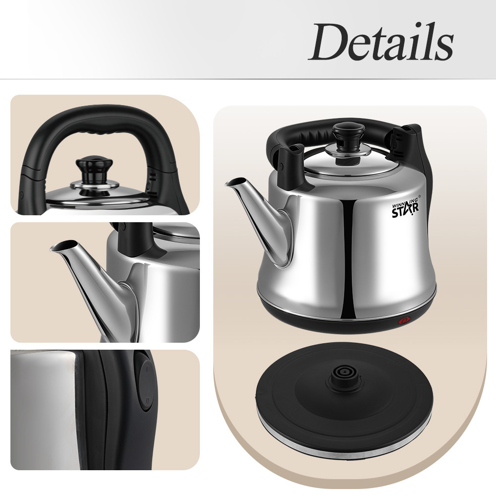 Estrella ganadora transfronteriza dedicada electrodomésticos eléctrico golpe olla hervidor 5L capacidad anti-quema seco estándar británico en stock