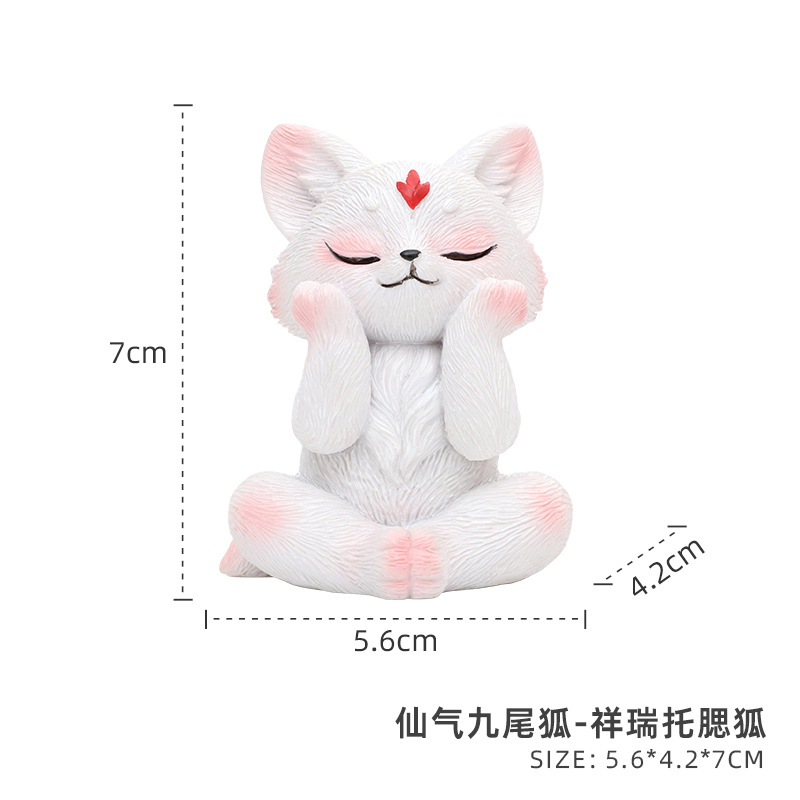 Chậu cây mọng nước hình hồ ly chín đuôi resin, chậu mini trang trí sân vườn và tiểu cảnh (RG-121)