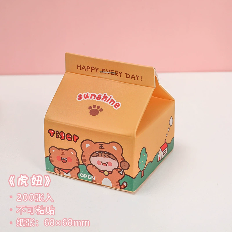 Блоки для заметок milk box, детские мультяшные листы для сообщений, ≈200 страниц, антипригарные