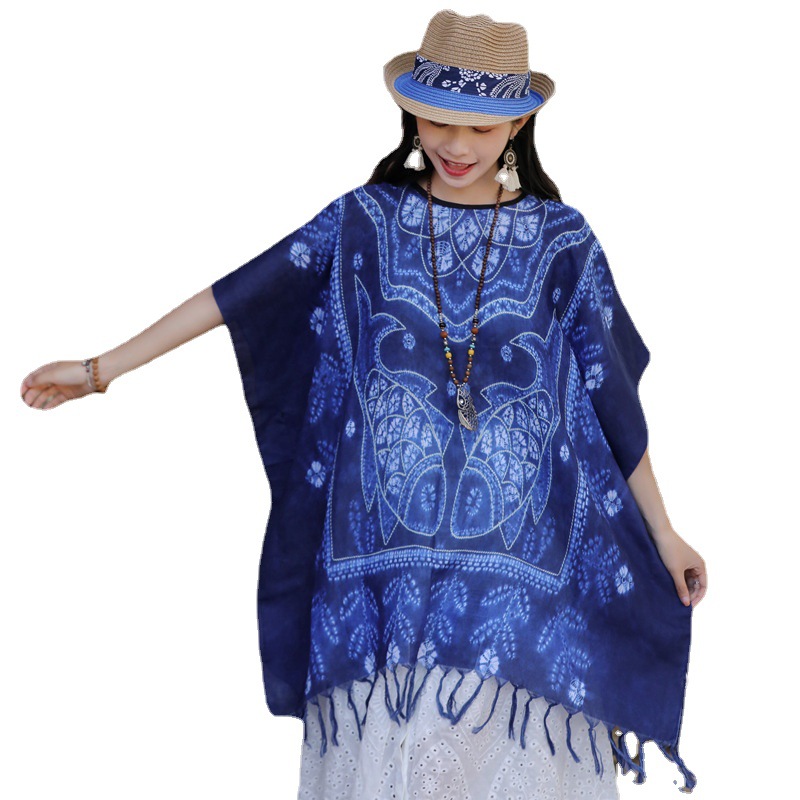 2023 nueva Yunnan Lijiang estilo étnico chal primavera y verano viajes decoración suéter cabo desgaste exterior protector solar bufanda