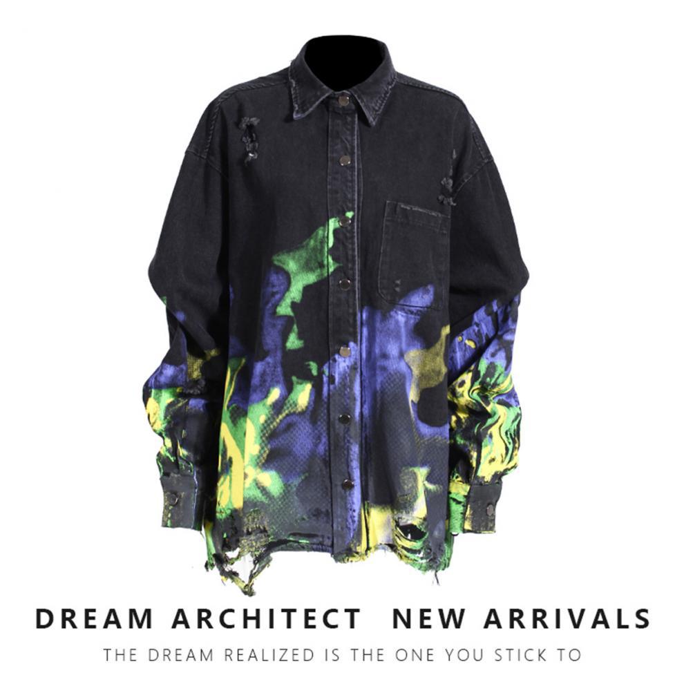Oil Painting Print Retro Jacket 1