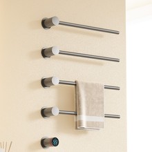 毛巾架衛生間免打孔全銅浴巾架浴室極簡風毛巾桿掛架置物架非電熱