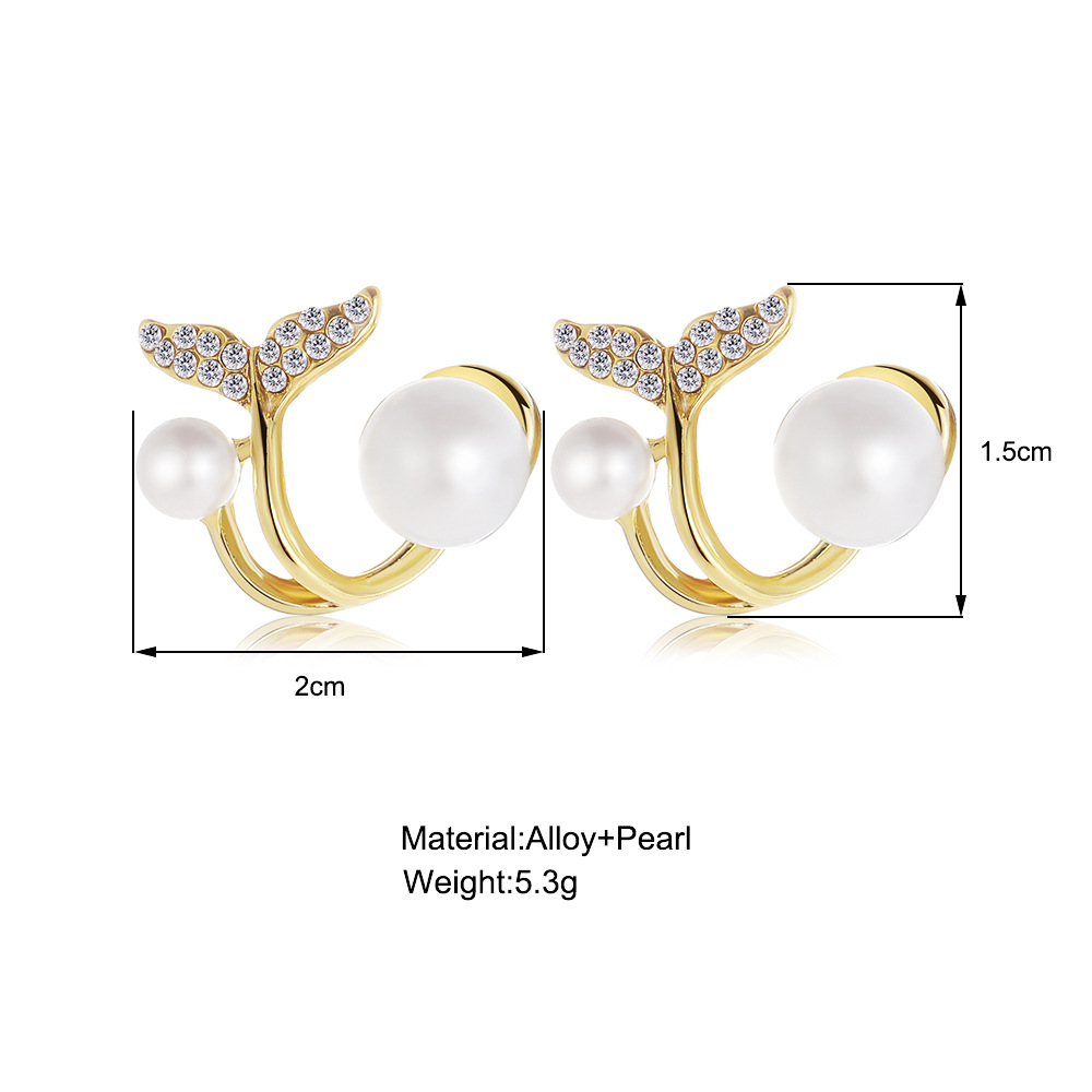 Fashion Pearl Earrings Retro Geometric Alloy Stud Earrings display picture 3