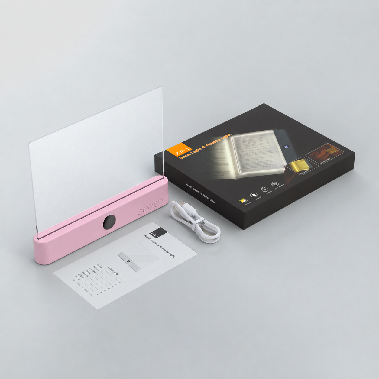 Lámpara de Lectura LED para Tableta de Plástico con Protección Ocular para Lectura Nocturna