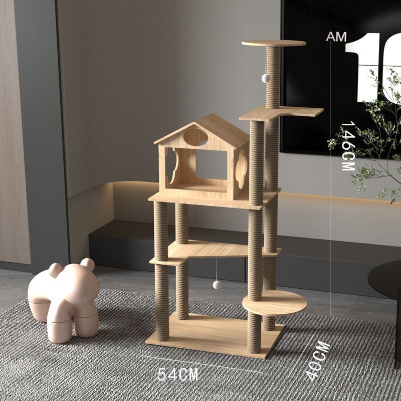 多層猫クライミングラック、猫の巣、キャットツリー、オールインワン、オールシーズン対応のユニバーサルスペースカプセル、大型コラム、スペースを占有しない猫クライミングラック|undefined