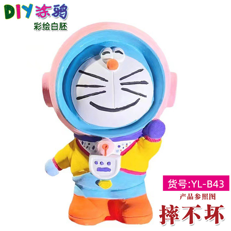 Gran vinilo yeso muñeca embrión blanco al por mayor puntada alcancía gran puntada artesanal DIY colorear blanco