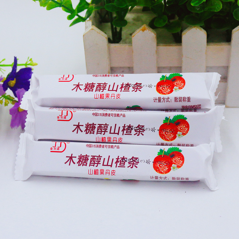 木糖醇山楂条500g天津特产山楂片果丹皮无蔗糖休闲果脯蜜饯
