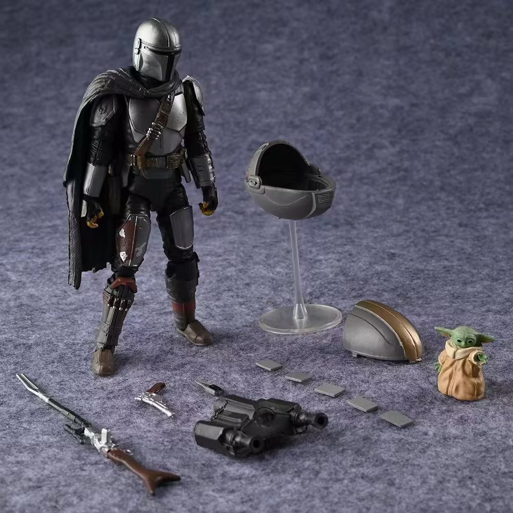 Star Wars Mandalorian Yoda Baby Ding Jalin 6 pulgadas muñecas móviles adornos hechos a mano al por mayor