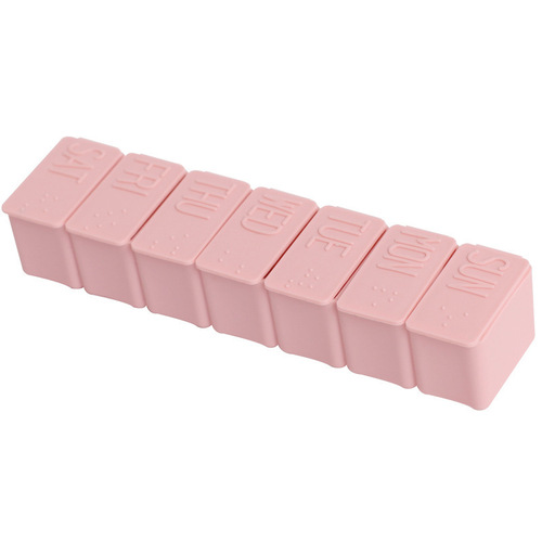 Two mini pill boxes, portable plastic pill boxes for travel, seven days a week, wholesale pill boxes