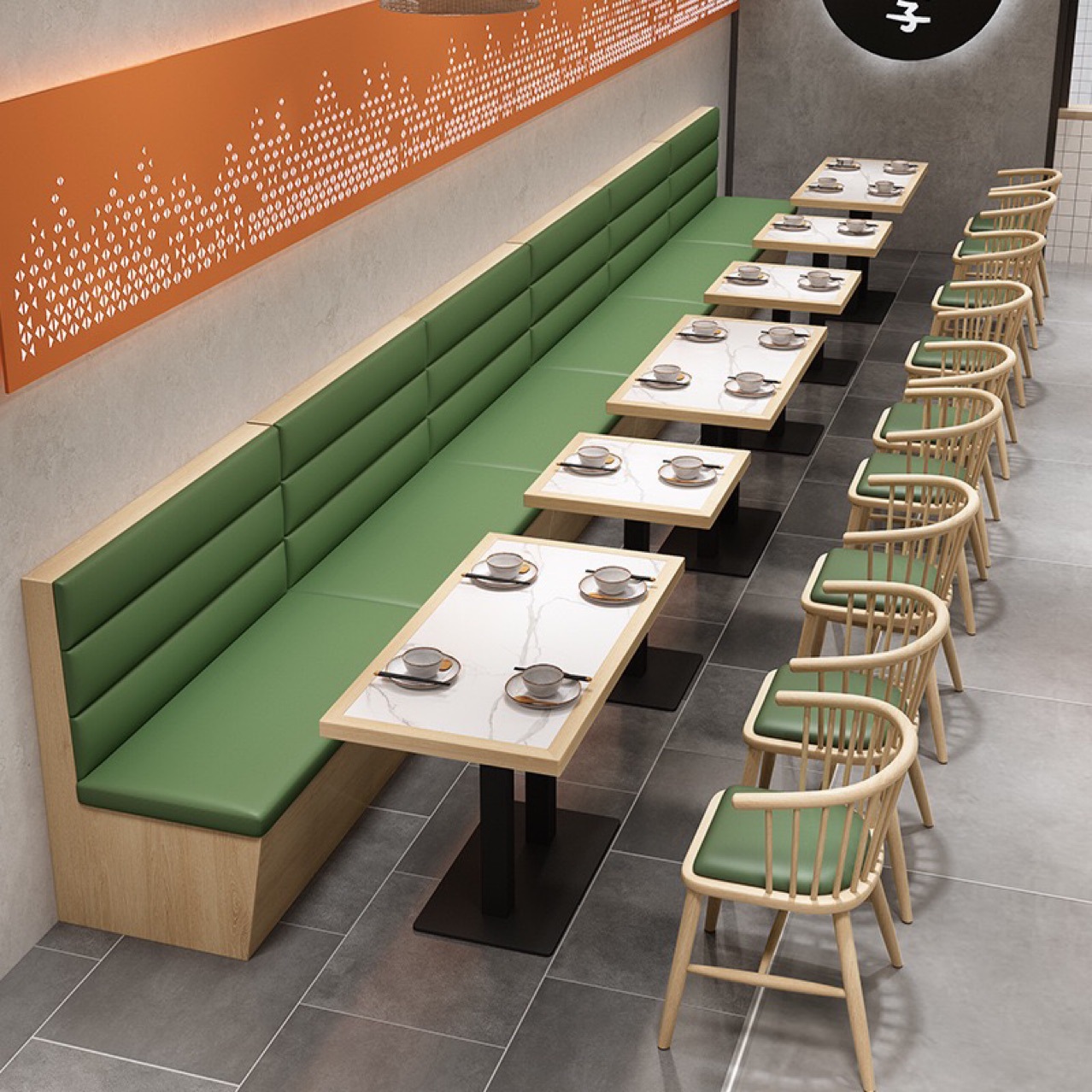 凡磊各种轻奢高中档主题餐饮饭店沙发卡座烤肉火锅店岩板桌椅组合