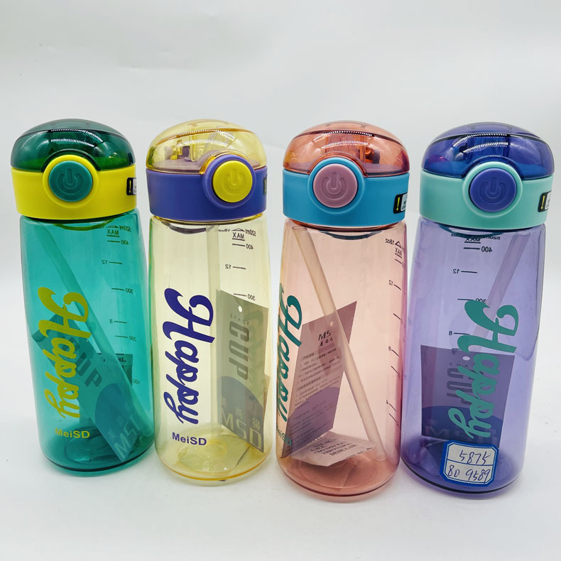 Meishangde espacio taza juventud color vitalidad taza de plástico feliz paja taza de agua escala taza fabricante portátil