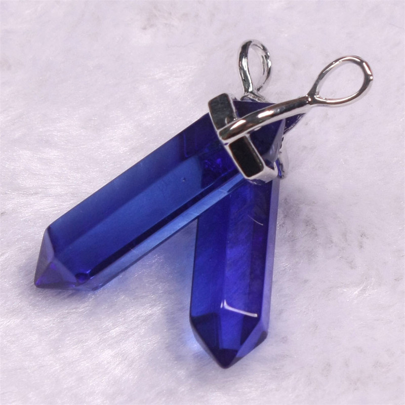 QuartzPointPendant石头水晶玛瑙子弹头六角柱项链吊坠天然水晶|undefined
