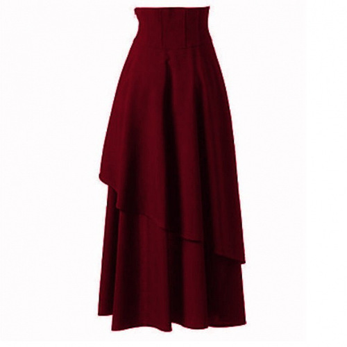 In-stock European and American foreign trade: AliExpress, Amazon, eBay hot-selling 5-color irregular gothic midi skirt